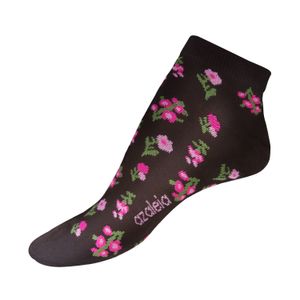 Medias Azaleia Aza Taloneras Uni Casual-702 Negro Floral