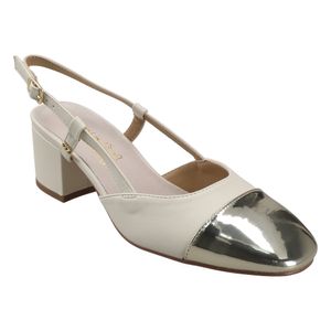 Stiletto Natalie-652 Marfil/Oro